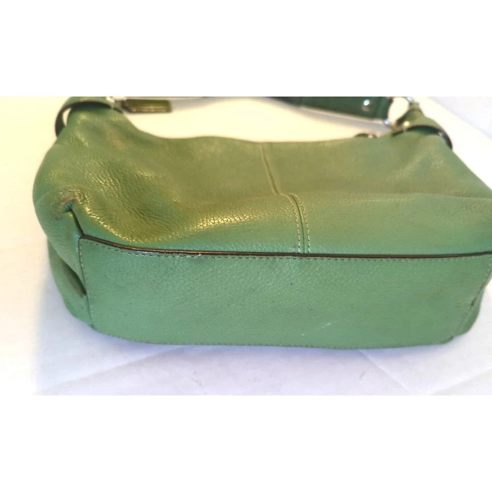 Rare Authentic Vtg Coach Penelope Shoulder Bag Leaf Green Pebbled Leather - Picture 10 of 11